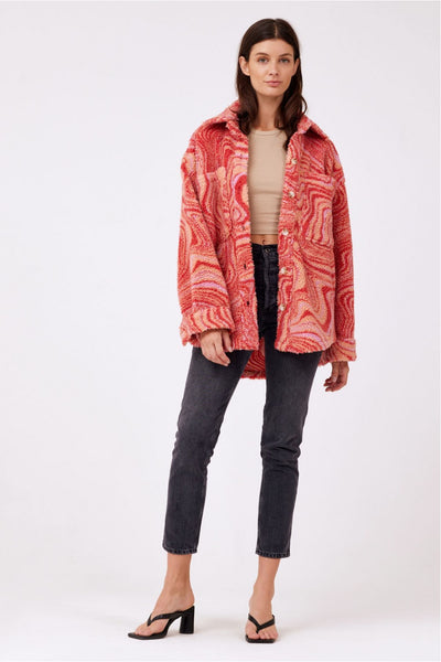 Swirl Shearling Jacket