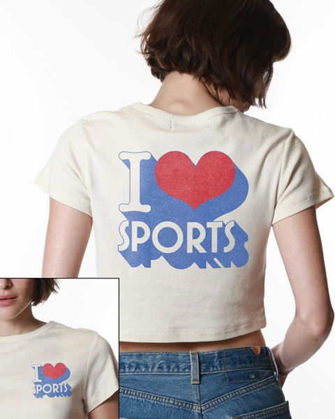 I Love Sports Cropped Tee