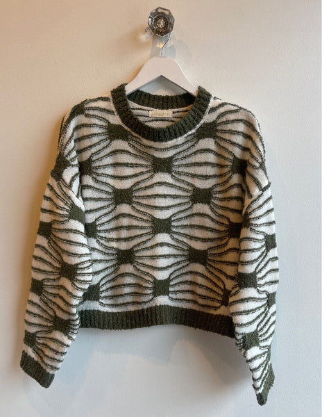 Olive Patterned Sweater