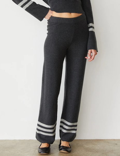 Plush Stripe Straight Leg Pant