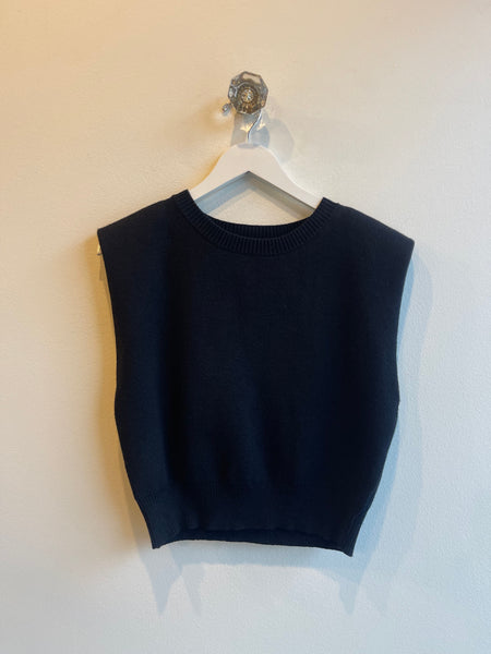 Sleeveless Sweater Crop Top