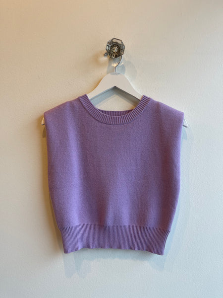 Sleeveless Sweater Crop Top