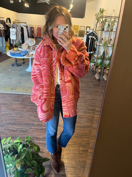 Swirl Shearling Jacket